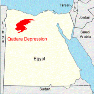 Qattara depression map